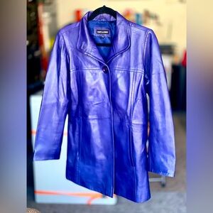 Purple 100% Leather Jacket